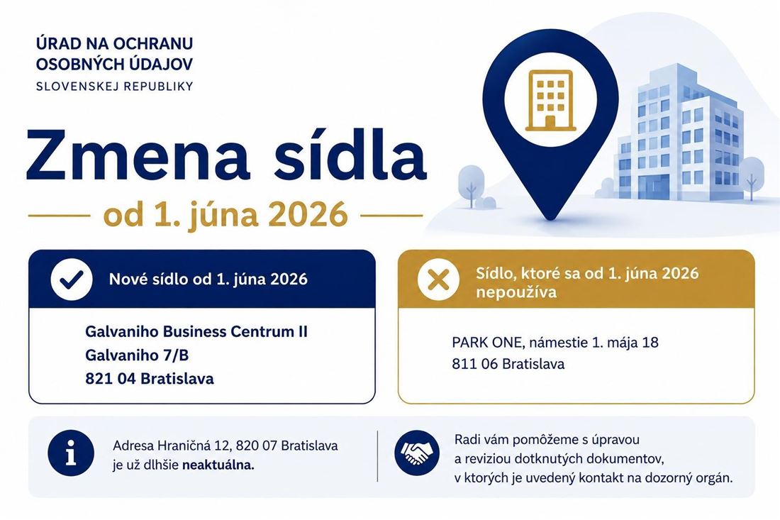 Zmena sídla ÚOOÚ SR od 1.6.2026